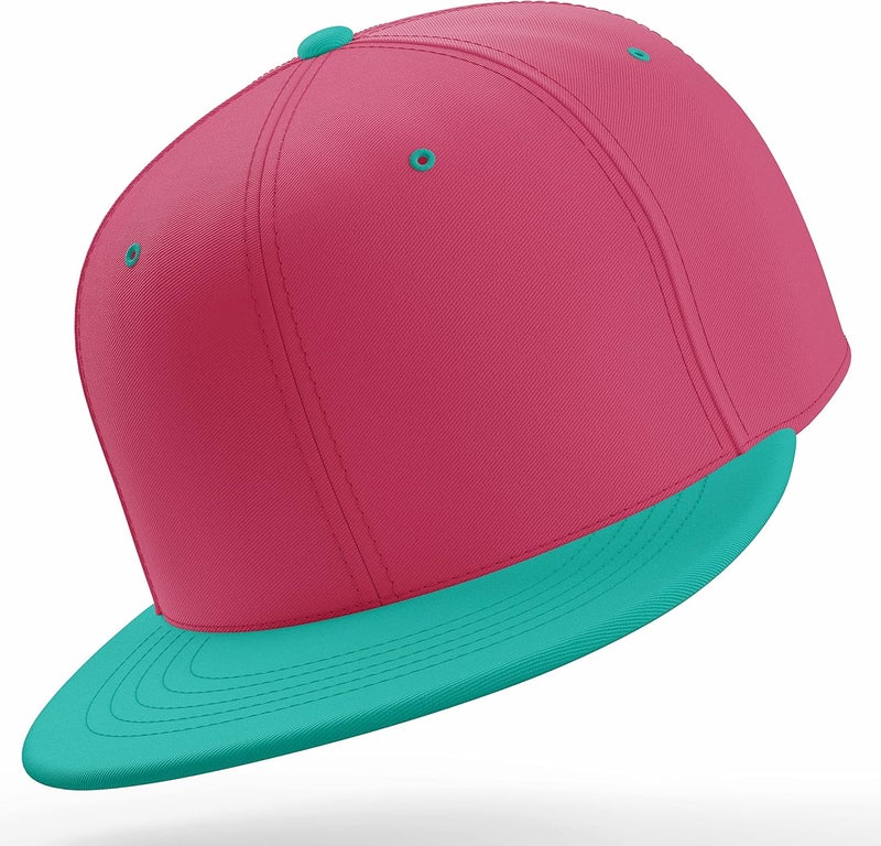Daxton Store Classic Blank Snapback Flat Bill Visor Hat Cap One Size Adjustable Back - Image 4